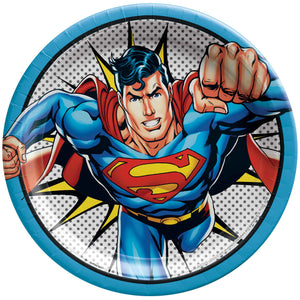 Party Paper Plates 23cm - SUPERMAN