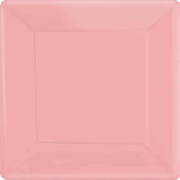 Soft Pink - Square Paper Plates 17cm