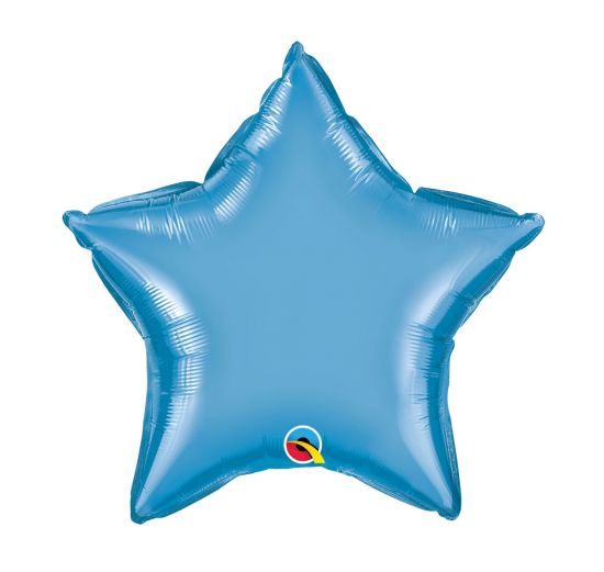 45cm Foil Balloon - STAR - CHROME BLUE