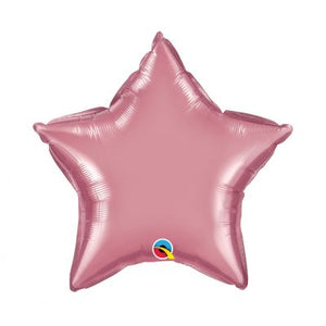 45cm Foil Balloon - STAR - CHROME MAUVE