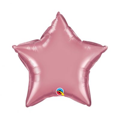 45cm Foil Balloon - STAR - CHROME MAUVE