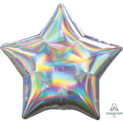 45cm Foil Balloon - STAR - IRIDESCENT HOLOGRAPHIC
