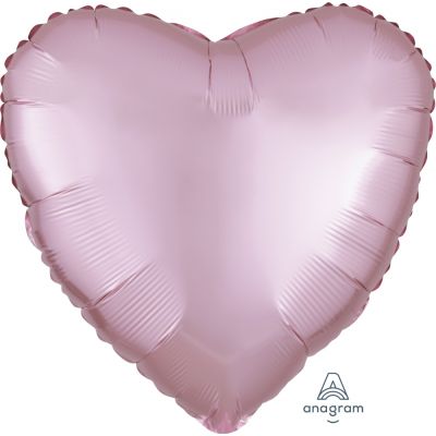 45cm Foil Balloon - HEART - PASTLE PINK