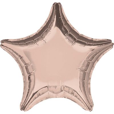 45cm Foil Balloon - STAR - ROSE GOLD