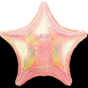 45cm Foil Balloon - STAR - LIGHT PINK GLITTER