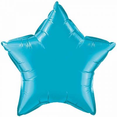 45cm Foil Balloon - STAR - TURQUOISE
