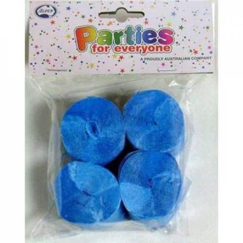 STREAMER ROLL 4 PACK  - ROYAL BLUE