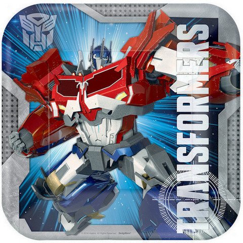 Party Paper Plates 23cm - TRANSFORMERS