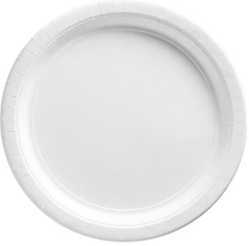 WHITE - Paper Plates 17cm