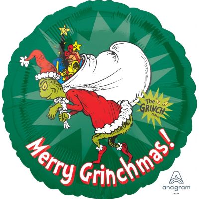45cm Foil Balloon - MERRY GRINCMAS