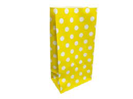 FAVOR BAGS - DOTS YELLOW