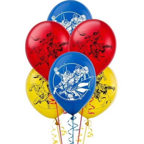 JUSTICE LEAGUE Latex Balloons 6PK