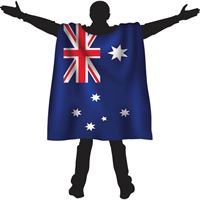 Australia Flag ADULT Cape