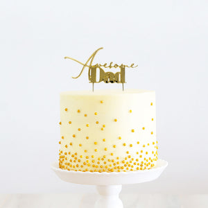 Awesome Dad GOLD Cake Topper