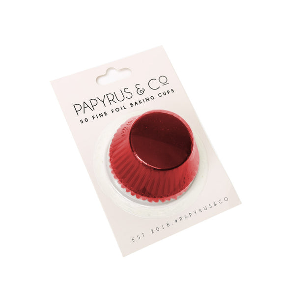 PAPYRUS & CO Foil Baking Cups RED