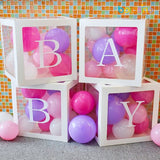 Alphabet Blocks 'BABY' White Boxes