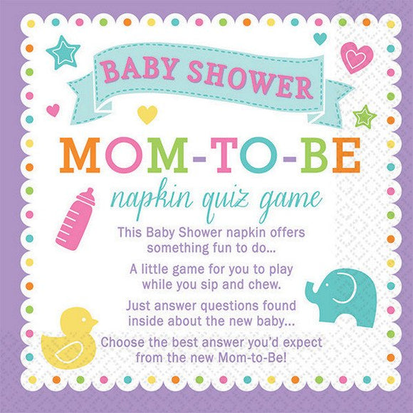 Baby Shower - TRIVIA NAPKINS
