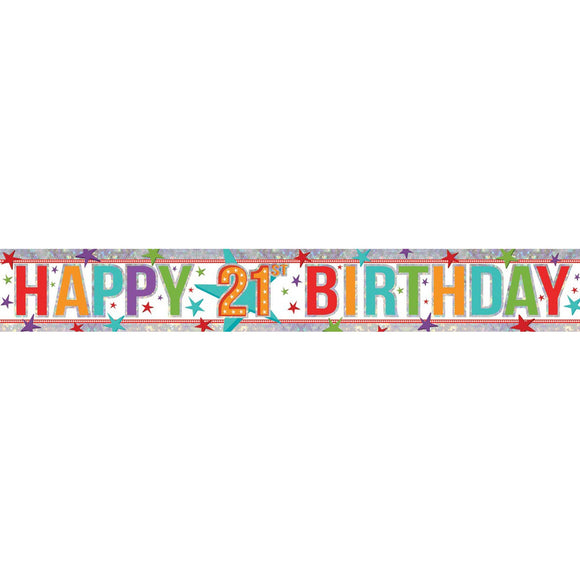 Banner - Happy 21st Birthday (Holographic)
