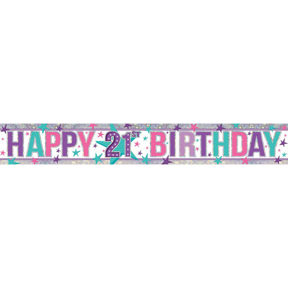 Banner - Happy 21st Birthday (Holographic)