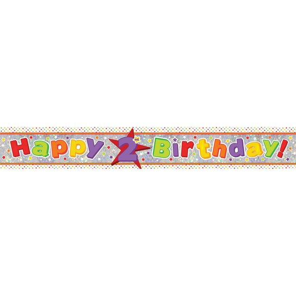 Banner - Happy 2nd Birthday (Holographic)