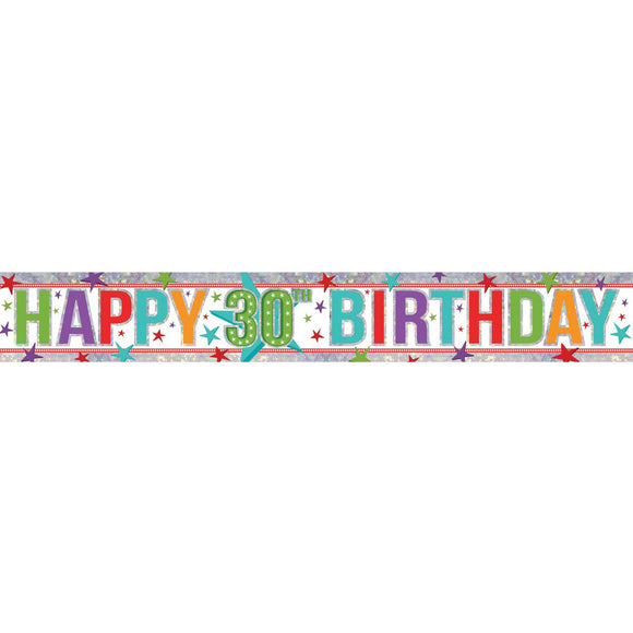 Banner - Happy 30th Birthday (Holographic)