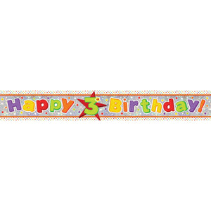Banner - Happy 3rd Birthday (Holographic)
