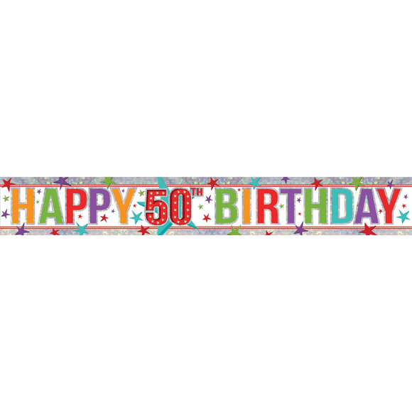 Banner - Happy 50th Birthday (Holographic)