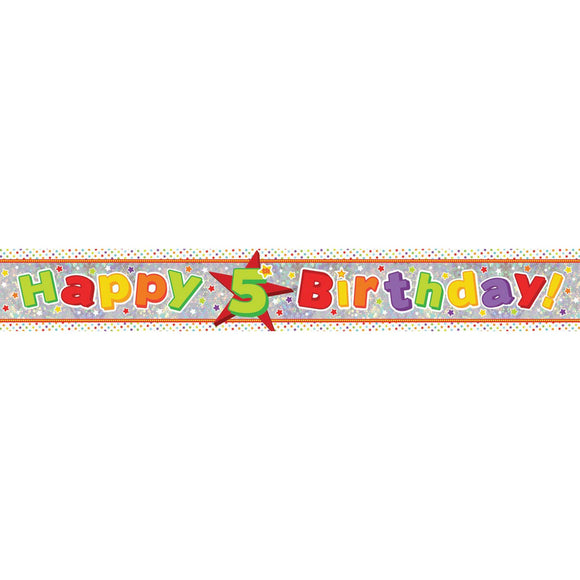 Banner - Happy 5th Birthday (Holographic)