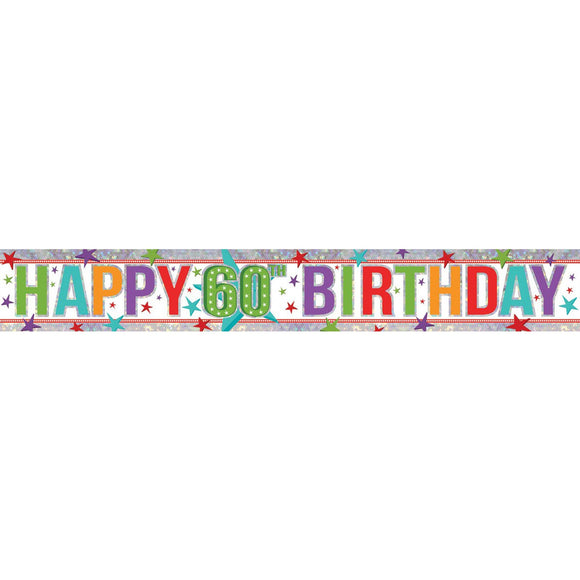 Banner - Happy 60th Birthday (Holographic)