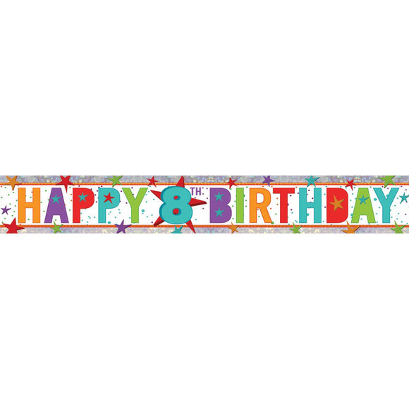 Banner - Happy 8th Birthday (Holographic)