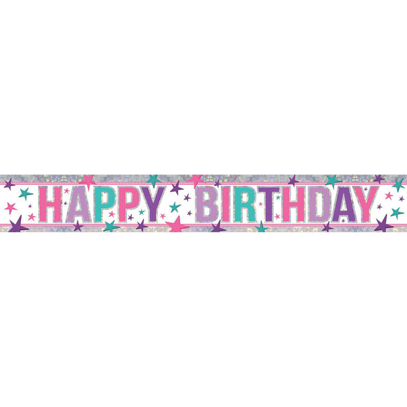 Banner - Happy Birthday (PINK/PURPLE/TEAL)