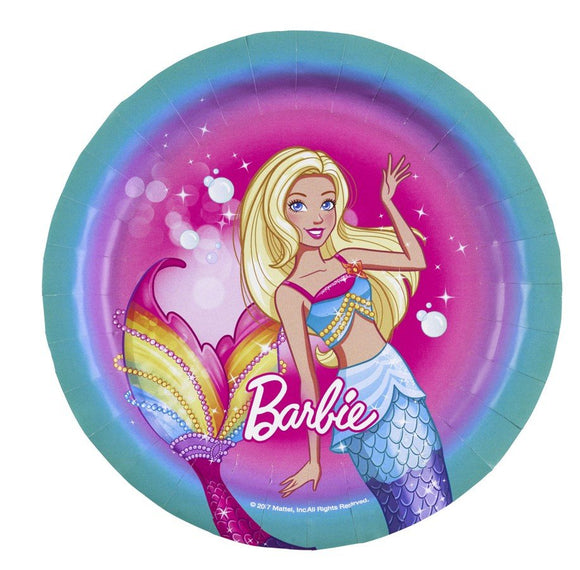 Party Paper Plates 17cm - BARBIE