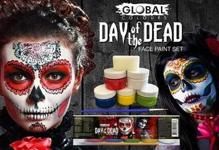 GLOBAL Face Paint Set - DAY OF THE DEAD 125ml