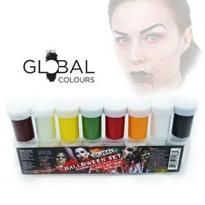 GLOBAL Face & Body Paint Set - HALLOWEEN 180ml