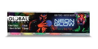 GLOBAL Face & Body Paint Set - NEON GLOW 115ml