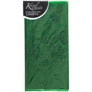 CELLO WRAP - METALLIC GREEN (2 SHEETS)