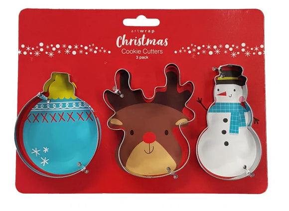 CHRISTMAS COOKIE CUTTERS - 3 PACK