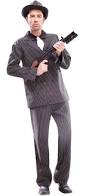 Deluxe Gangster Costume - Mens LARGE