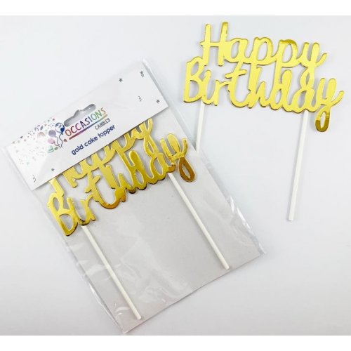 Cake Topper Paper - Gold