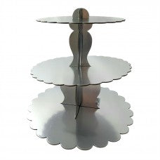 3 Tier Cupcake Stand - SILVER