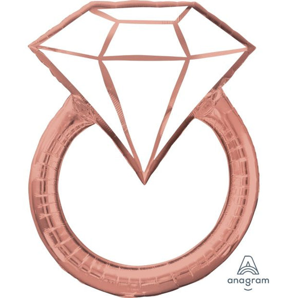 SuperShape Foil Balloon - Diamond Ring (ROSEGOLD)