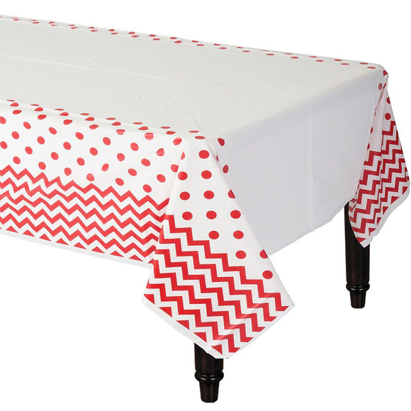 RED - Table Cover RECTANGLE (Chevron)