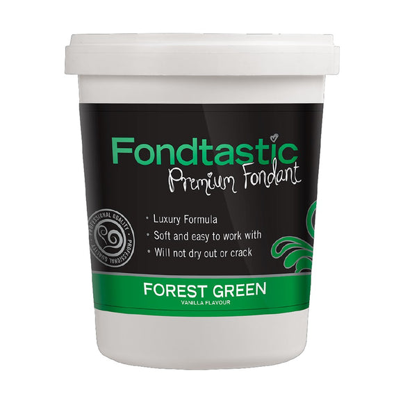 FONDTASTIC Premium Fondant 908gm/2lb - FOREST GREEN