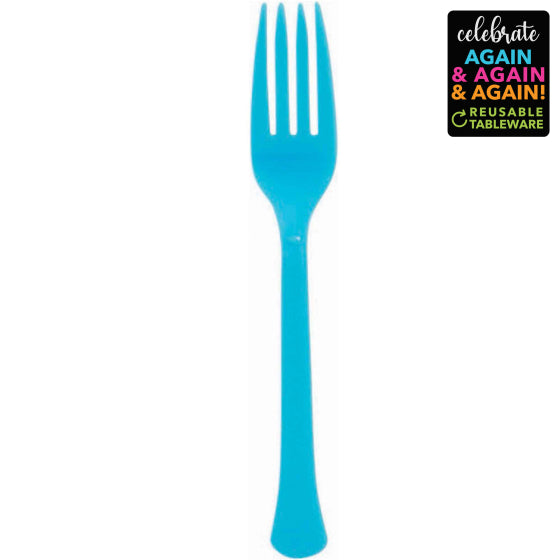 CARIBBEAN BLUE - Plastic Forks