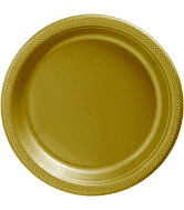 GOLD - Plastic Plate 17cm