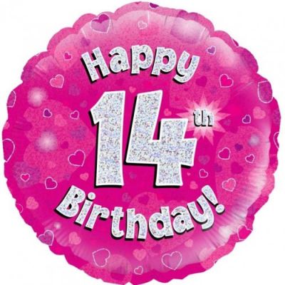 45cm Foil Balloon - 14TH BIRTHDAY