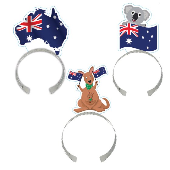 Party Headbands - Australia Day 8Pk