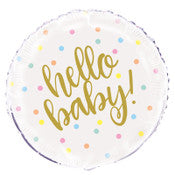 45cm Foil Balloon -  HELLO BABY