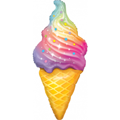 SuperShape Foil - Rainbow ice cream