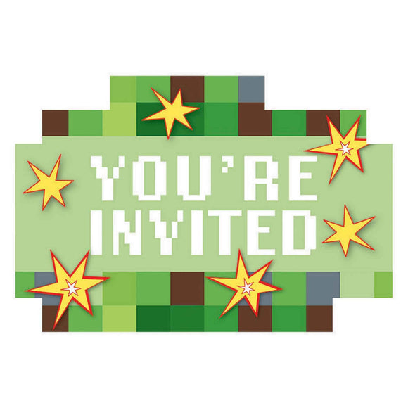 Party Invitations - TNT (MINECRAFT)